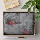 コルセットとレッドローズデコパージュ 薄葉紙 (ギフト)