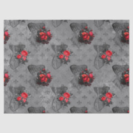 コルセットとレッドローズデコパージュ 薄葉紙