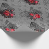 コルセットとレッドローズ ラッピングペーパー (角)