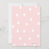 コルセットと水玉模様ブライダルシャワー招待 招待状 (裏面)