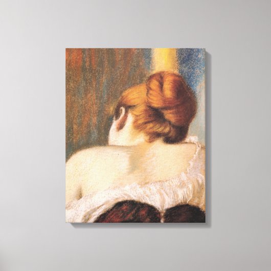 コルセットの女性(Federico Zandomenegi著) キャンバスプリント (正面)