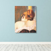 コルセットの女性(Federico Zandomenegi著) キャンバスプリント (インサイチュ (ウッドフロア))