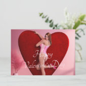 コルセットの情熱的なバレンタインガール シーズンカード (スタンド正面)