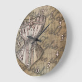 コルセットコラージュ ラージ壁時計 (傾斜)