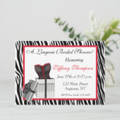 コルセットゼブラシャワー招待状 招待状 (スタンド正面)