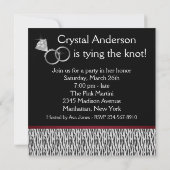 コルセットハイヒールレッドゼブラバチェロレッテ 招待状 (裏面)