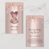 コルセットブライダルシャワー結婚の幻影バラ 名刺 (正面/裏面)