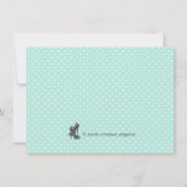 コルセットマルティニティール(緑がかった色)ブルーバチェロレッテ 招待状 (裏面)