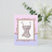 コルセットリビクトリアンンジェリーブライダルシャワー 招待状 (スタンド正面)