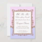 コルセットリビクトリアンンジェリーブライダルシャワー 招待状 (裏面)