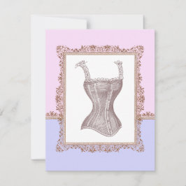 コルセットリビクトリアンンジェリーブライダルシャワー 招待状