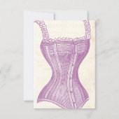 コルセットリビクトリアンンジェリーヴィンテージブライダルシャワー 招待状 (正面)