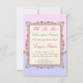 コルセットリビクトリアンンジェリーヴィンテージブライダルシャワー 招待状 (裏面)