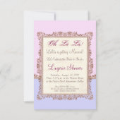 コルセットリビクトリアンンジェリーヴィンテージブライダルシャワー 招待状 (裏面)