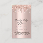コルセット結婚ブライダルシャワーイベント。バラ 名刺 (裏面)