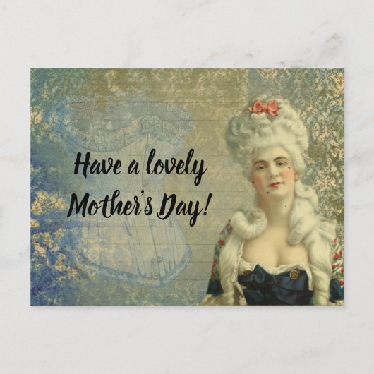 コルセビクトリアンットレディフォーマル夕べ衣服 ポストカード (正面)