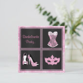 コルセモダンットピンクカスタムバチェロレッテ 招待状 (スタンド正面)