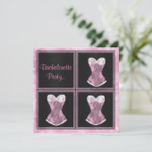 コルセモダンットピンクカスタムバチェロレッテ 招待状 (スタンド正面)