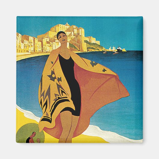 コルセ・ラ・プラージュ・ド・カルビ マグネット (正面)