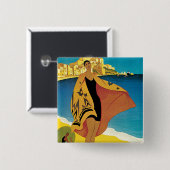 コルセ・ラ・プラージュ・ド・カルビ 缶バッジ (正面&裏面)