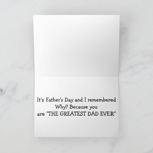 コルソは父の日=もっとも偉大パパだと言ってる！ カード (内部)