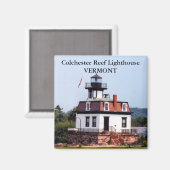 コルチェスターリーフライトハウスバーモントマグネット マグネット (正面/裏面)