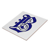 コルチェスターレターBブルーモノグラムアクセントタイル タイル (側面)