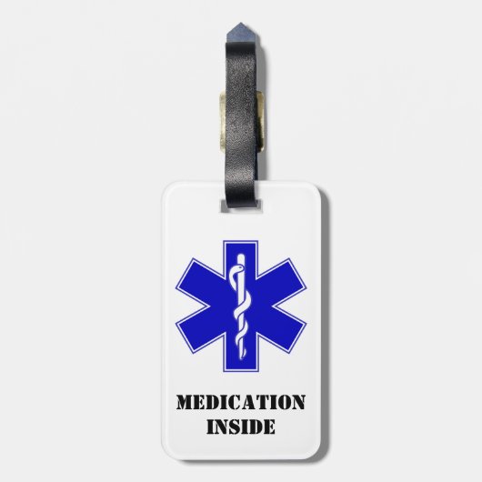コルチゾールポンプの縦型投薬荷物タグ ラゲッジタグ (裏面縦)