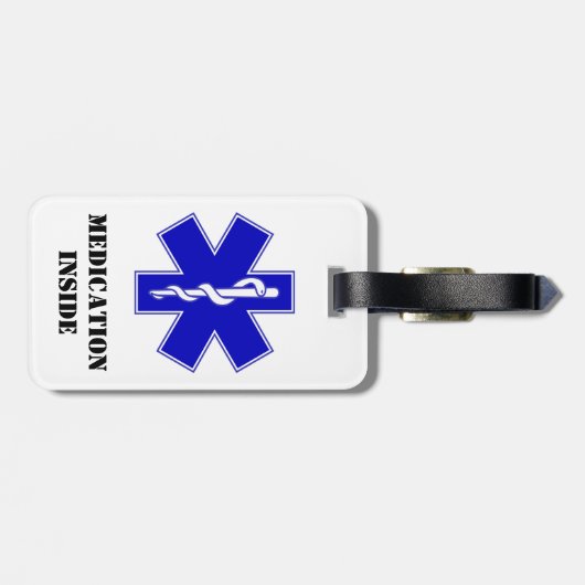 コルチゾールポンプの縦型投薬荷物タグ ラゲッジタグ (裏面横)