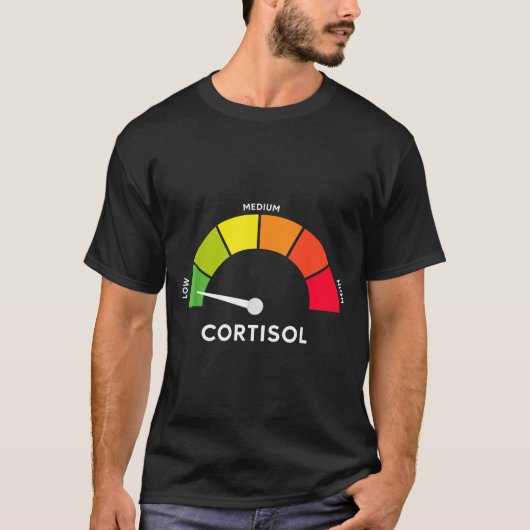 コルチゾール値が低い ミーム Tシャツ (正面)