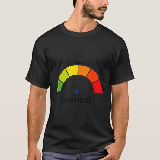 コルチゾール値上昇の健康への影響 デザイン Tシャツ (正面)