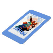 コルチナヴィンテージイタリアン旅行スキーウィンタースポーツ マグネット (左側)