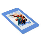 コルチナヴィンテージイタリアン旅行スキーウィンタースポーツ マグネット (右側)