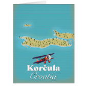 コルチュラクロアチアの地図 (正面)