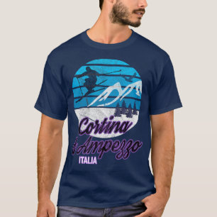 コルティナアンペッツォドロミティイタリアスキーリゾートスノーボア Tシャツ