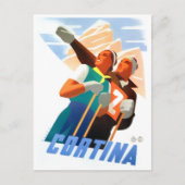 コルティナイタリアのヴィンテージ旅行 ポストカード (正面)