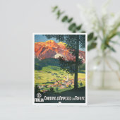 コルティナイタリアのヴィンテージ旅行 ポストカード (スタンド正面)