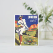 コルティナドロミテスイタリアヴィンテージ旅行 ポストカード (スタンド正面)