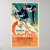 コルティナドロミテンウィンタースポーツスキー&サンイタリアン ポスター (正面)