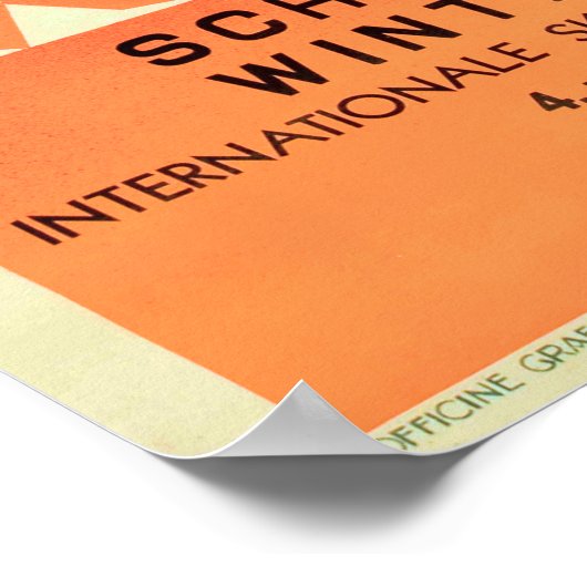 コルティナドロミテンウィンタースポーツスキー&サンイタリアン ポスター (角)