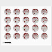 コルティーナイタリア赤いスノーボードアートシール ラウンドシール (シート)