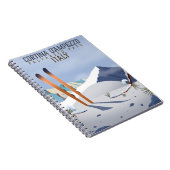 コルティーナダンペッツォイタリアのスキーポスターアートプリント ノートブック (右側)