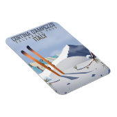 コルティーナダンペッツォイタリアのスキーポスターアートプリント マグネット (右側)