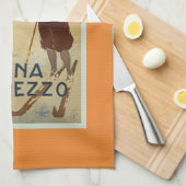 コルティーナダンペッツォヴィンテージスキーのポスター キッチンタオル (四つ折り)