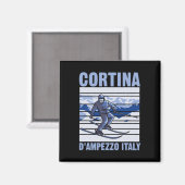 コルティーナ・ダンペッツォ イタリア スキー マグネット (正面/裏面)