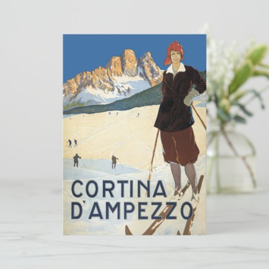 コルティーナ・ダンペッツォ，イタリア，ヴィンテージ旅行スキーアルプス (スタンド正面)