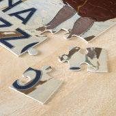 コルティーナ・ダンペッツォ，イタリア，ヴィンテージ旅行スキーアルプス ジグソーパズル (側面)