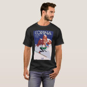 コルティーナ・ダンペッツォ・スキー・ポスター Tシャツ (正面フル)
