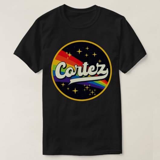 コルテスレインボーイン宇宙ヴィンテージスタイル Tシャツ (デザイン正面)