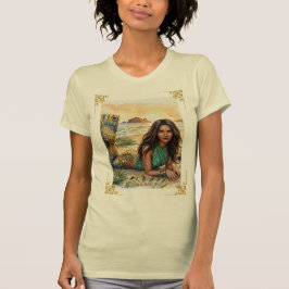 コルテス海の人魚 水彩画アートプリント Tシャツ
